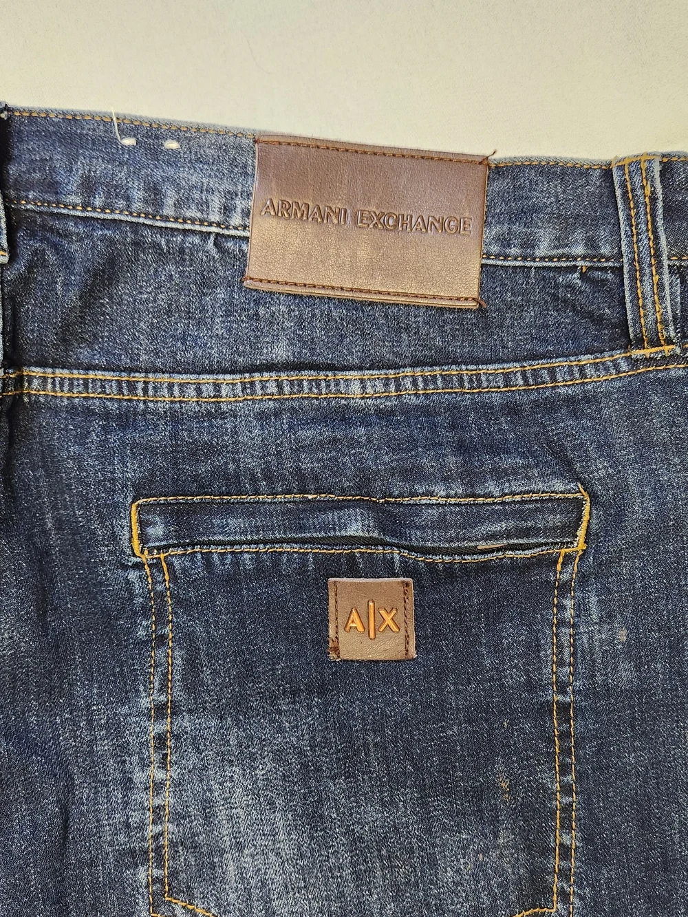 Armani Exchange A|X 38x32 $210 Men's Skinny Biker Med Gray Stretch Cotton Jeans